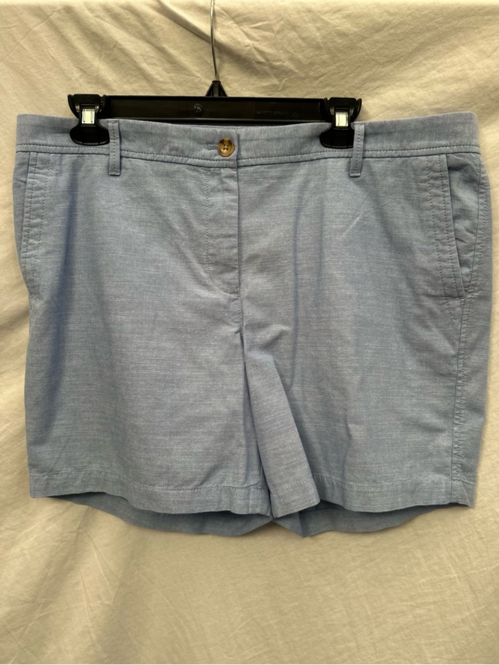 Talbots Light Blue Cotton Blend Bermuda Shorts